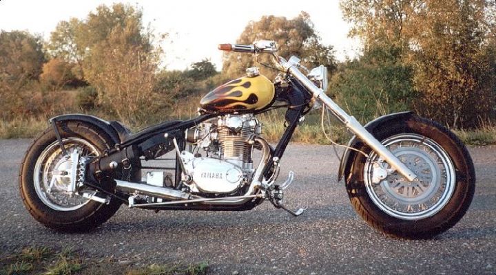 Click to view full size image
 ============== 
650 Chopper #3
Beautiful, except for the tank.  Looks like it's just stuck there with no real thought for keeping the lines right.  Stretched tank would be better.
