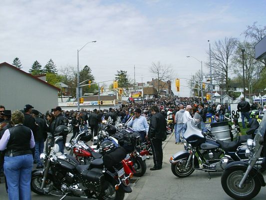 Click to view full size image
 ============== 
Friday 13,2005 Port Dover Ontario
Over 50,000 Bikes of every make model and year.
