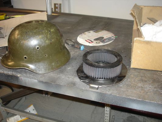 Click to view full size image
 ============== 
military helmet and k&n gets together
