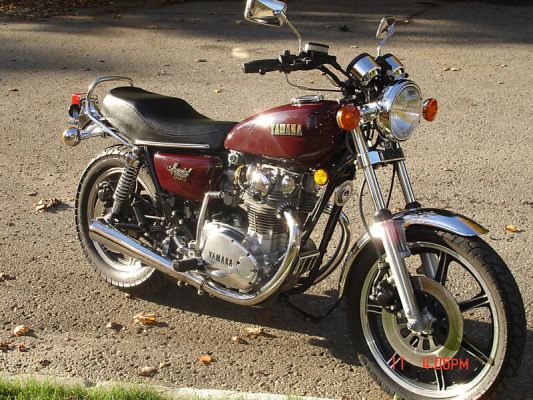 Click to view full size image
 ============== 
1978 XS 650
My very first bike.  In original condition.  Paid $2600.00 for it new.
