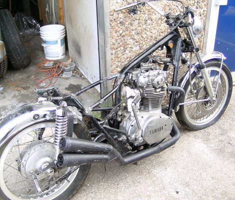 Click to view full size image
 ============== 
A start
beginnings of the mockup for my bobber after frame mods.
